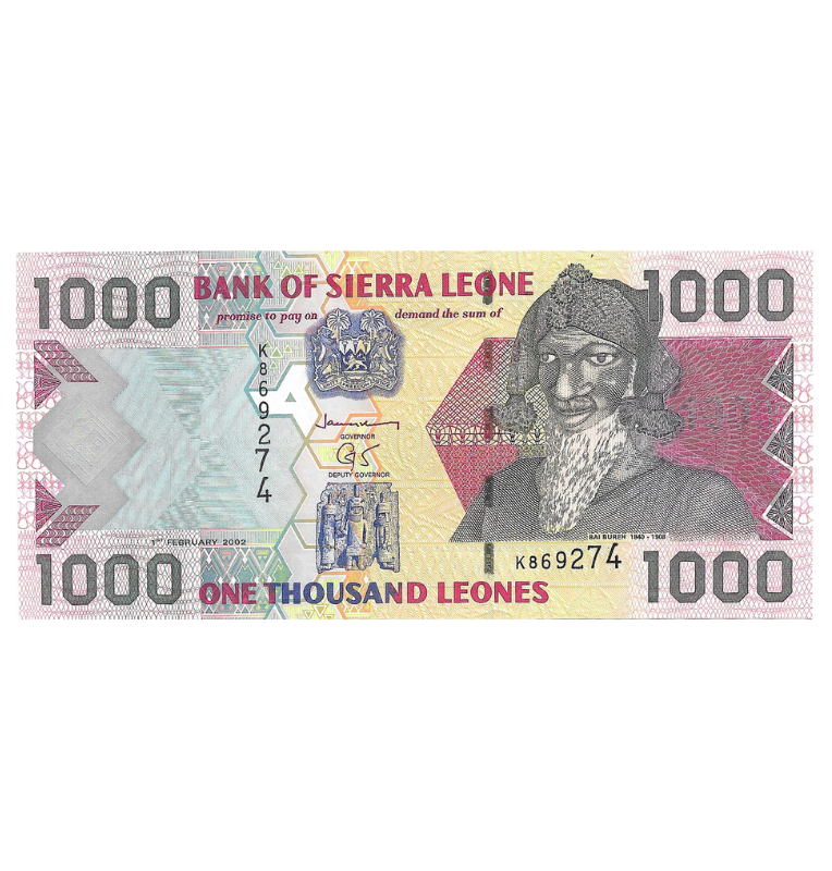 Sierra leona 1.000 Leones 2002 Pick 24a